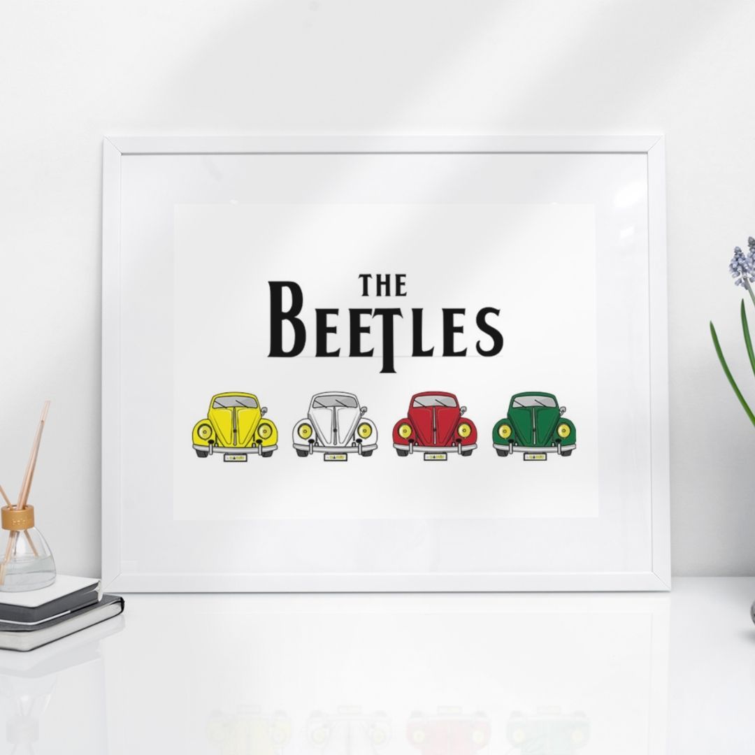 Ilustración para camisetas The Beetles