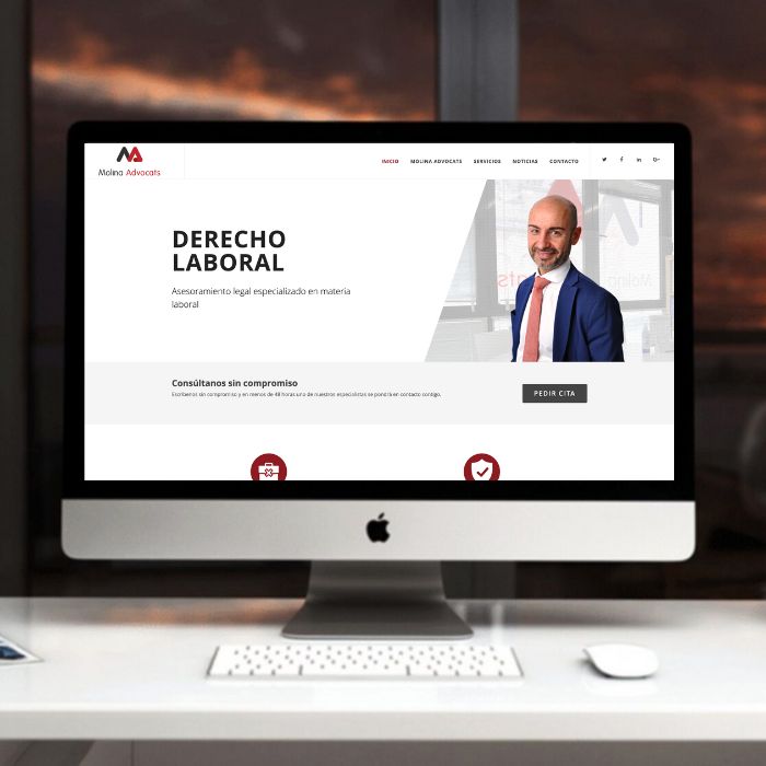 Molina Advocats web design and development
